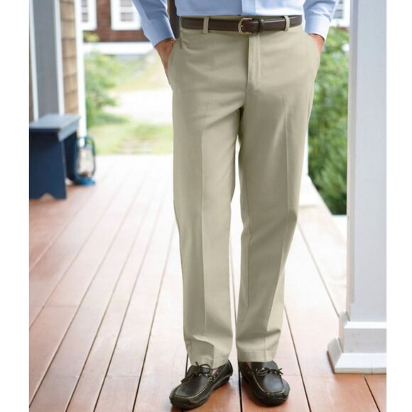 NWT LL BEAN 34 x 34 Wrinkle Free Double L Work Chino Pants Shale Gray L.L. Beans - Picture 2 of 5